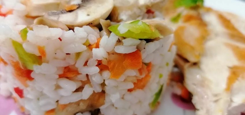 Ensalada de arroz con verduras con Thermomix